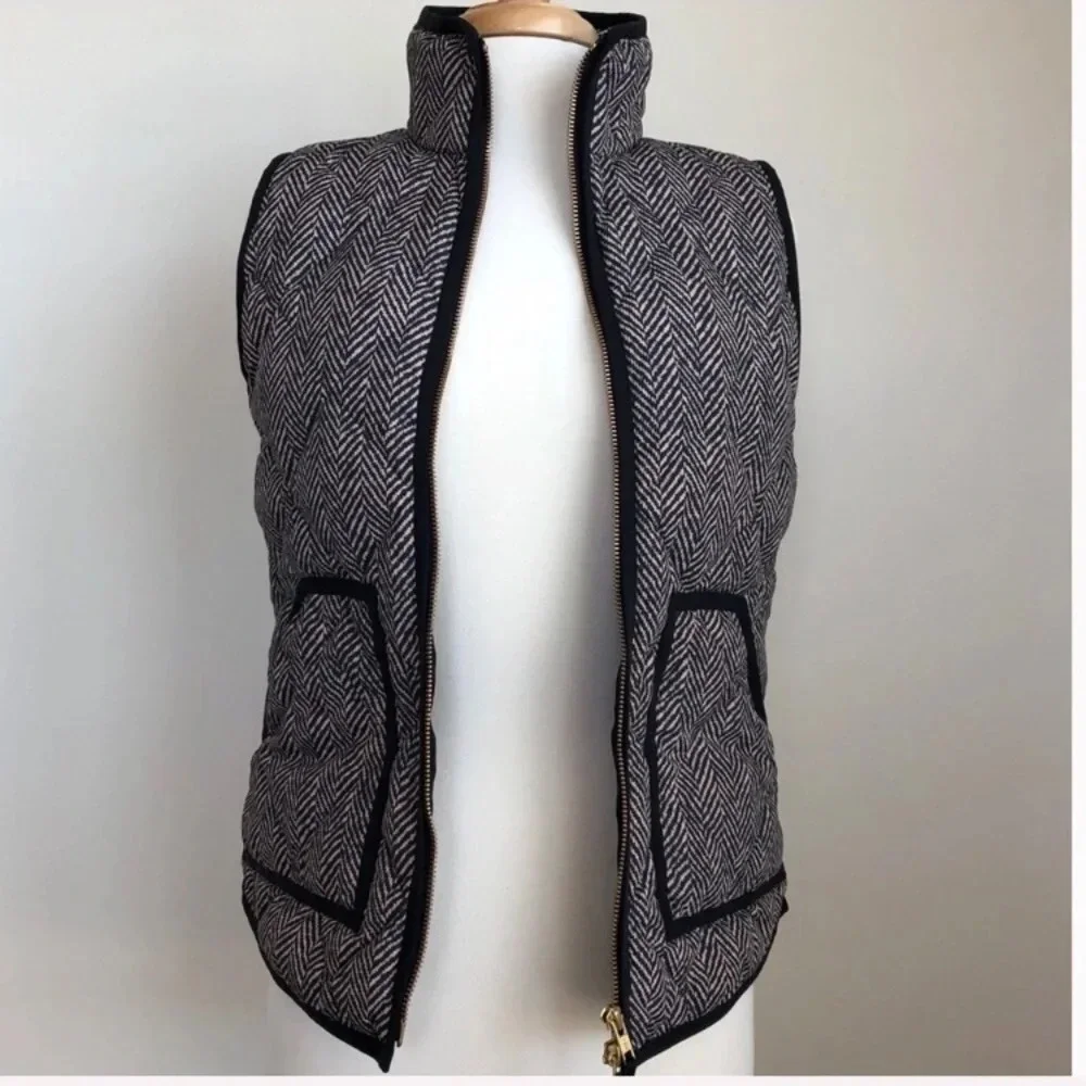 J. Crew Herringbone Puffy Jacket Size Xsmall